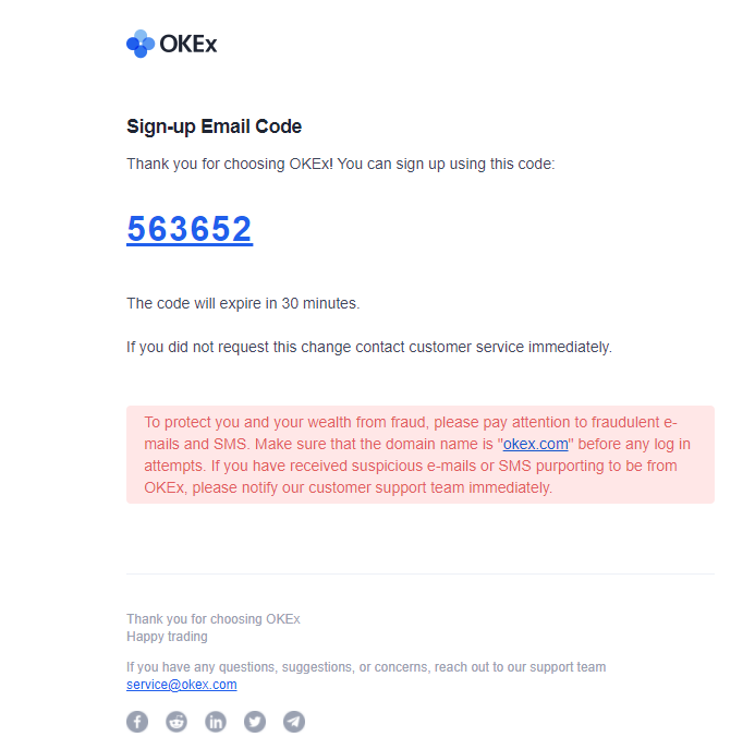 okex-verificatie-code