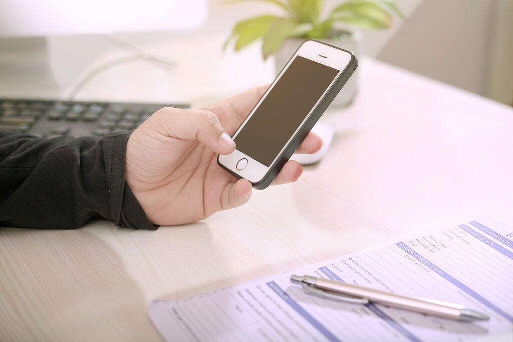 smartphone in hand
